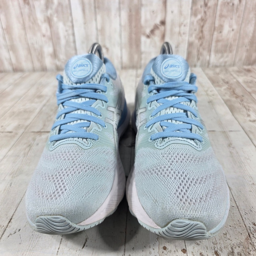 Asics Gel-Nimbus 23 Womens Running Shoes Light Blue Silver 1012B215 Size 8.5 - Picture 2 of 8